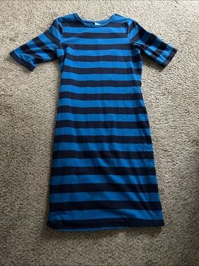 a new day Blue and Navy Striped Tee